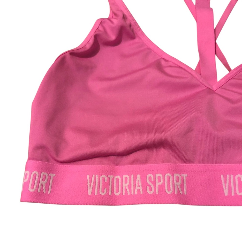 Victoria's Secret Pink Sport Bra Large The Player Racerback Wireless - Picture 2 of 4